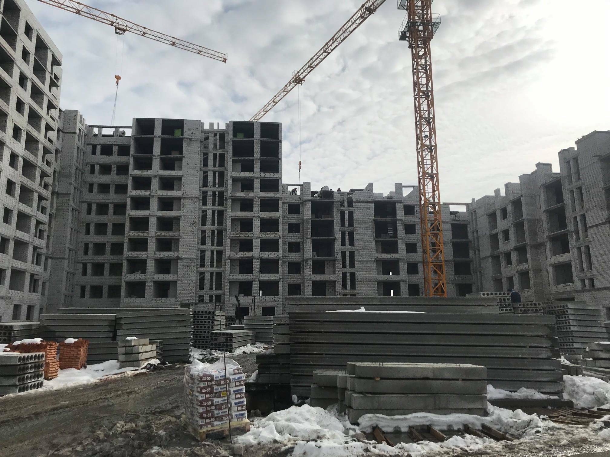 Ход строительства ЖК Евромисто, март, 2021 год