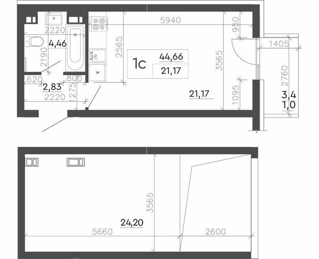 Дворівнева 44.66 м² в ЖК Scandia від 18 600 грн/м², м. Бровари