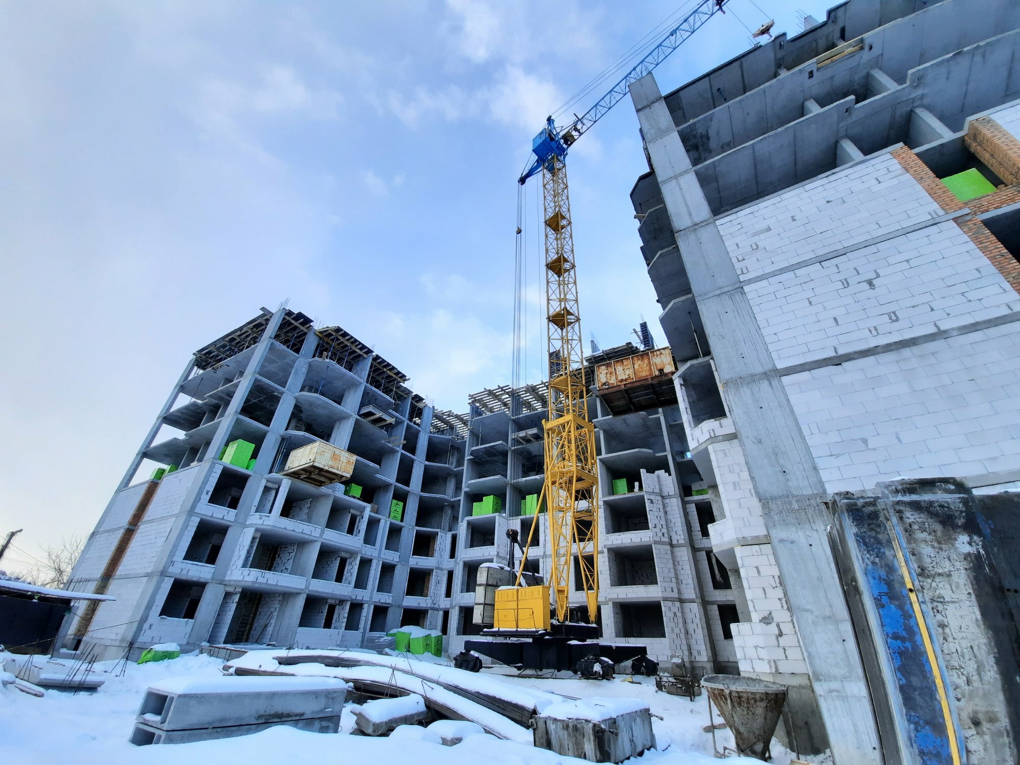 Хід будівництва ЖК Чорновола, лют, 2021 рік