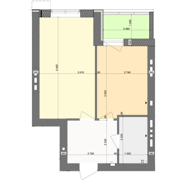 1-кімнатна 38.1 м² в ЖК Столичний від 18 000 грн/м², м. Васильків