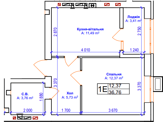 1-комнатная 36.76 м² в ЖК Бургундия от 24 650 грн/м², г. Ирпень