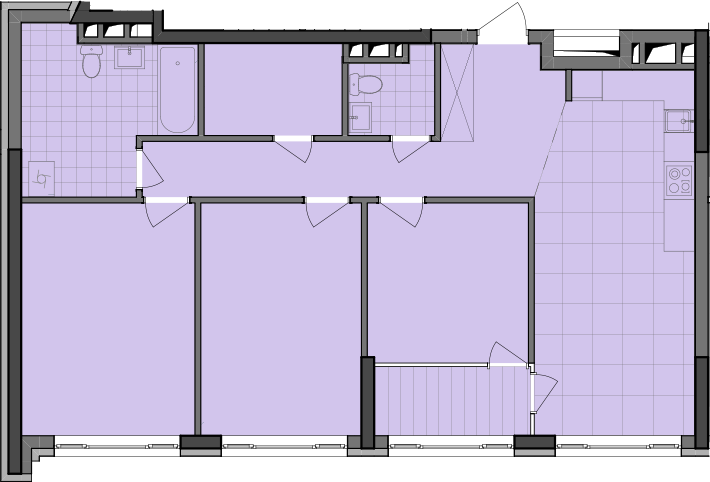 3-кімнатна 96.75 м² в ЖК Dibrova Park від 23 060 грн/м², Київ