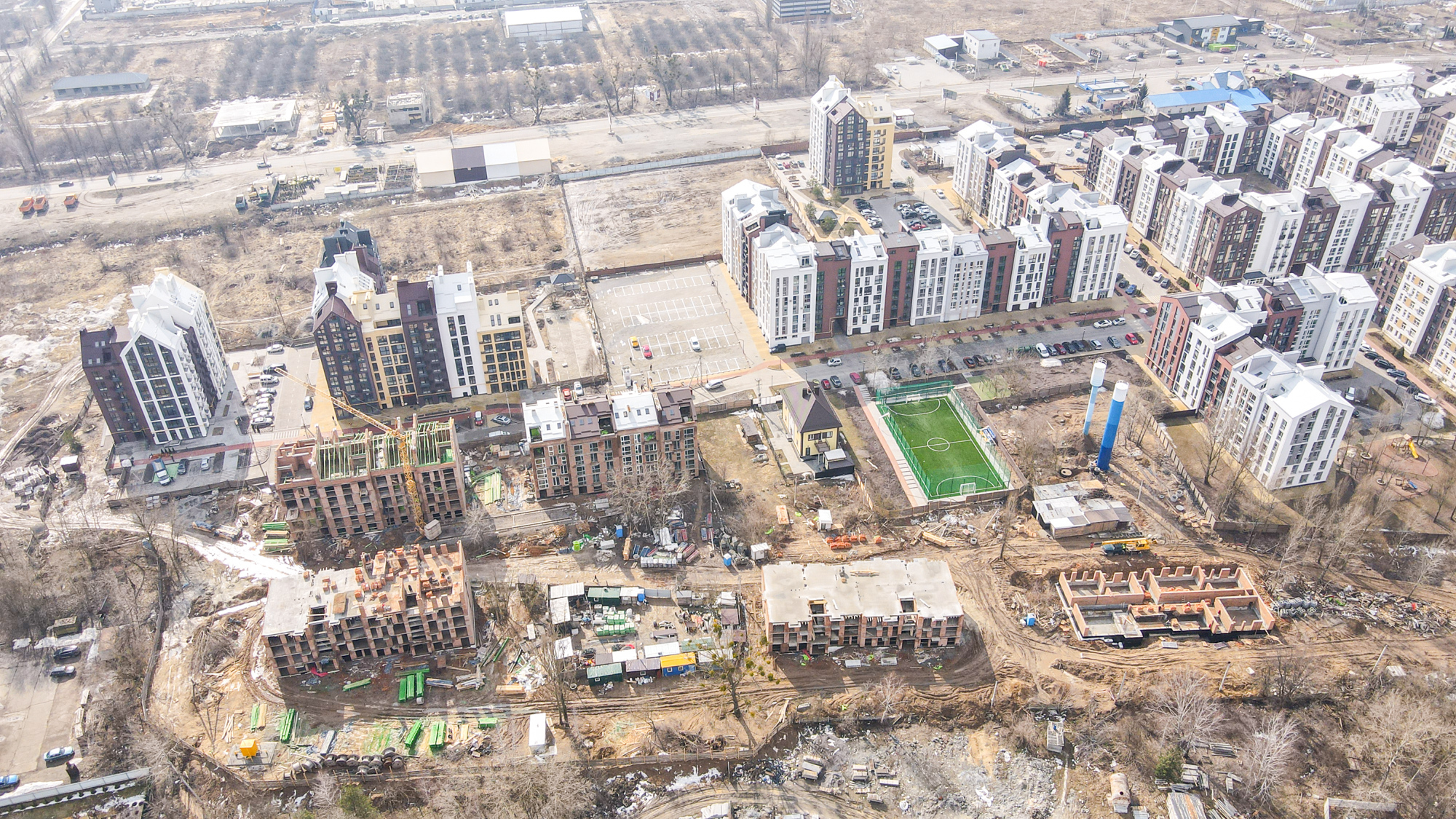 Хід будівництва ЖК Білий Шоколад.Center, бер, 2021 рік