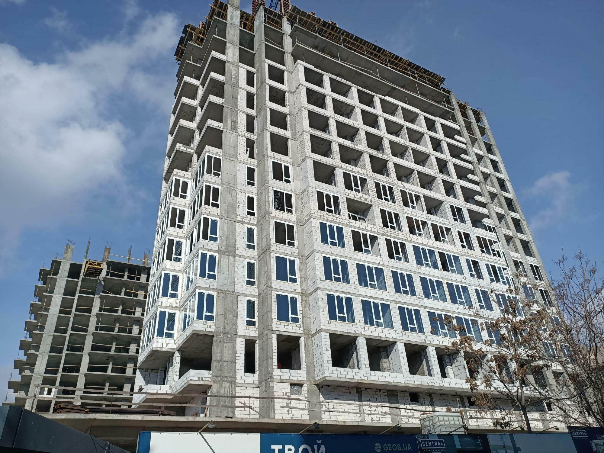 Хід будівництва ЖК Central, лют, 2021 рік