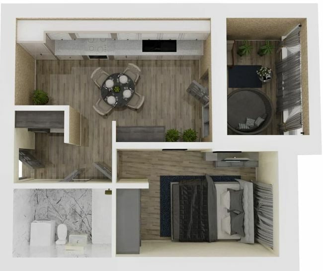 1-комнатная 38.45 м² в ЖК Карат от 17 050 грн/м², Херсон