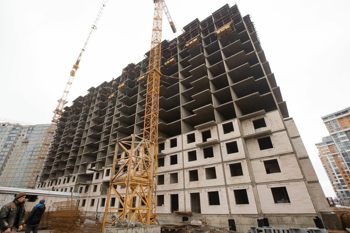 Хід будівництва ЖК П'ятдесят сьома Перлина, лют, 2021 рік