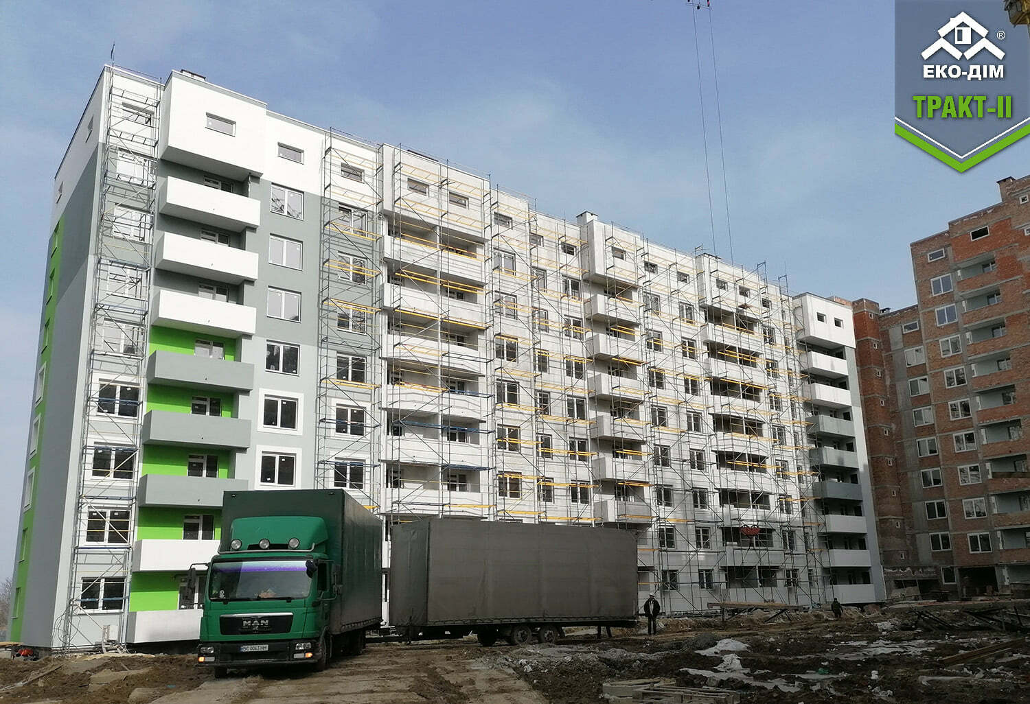 Ход строительства ЖК Еко-дім на Тракті 2, март, 2021 год