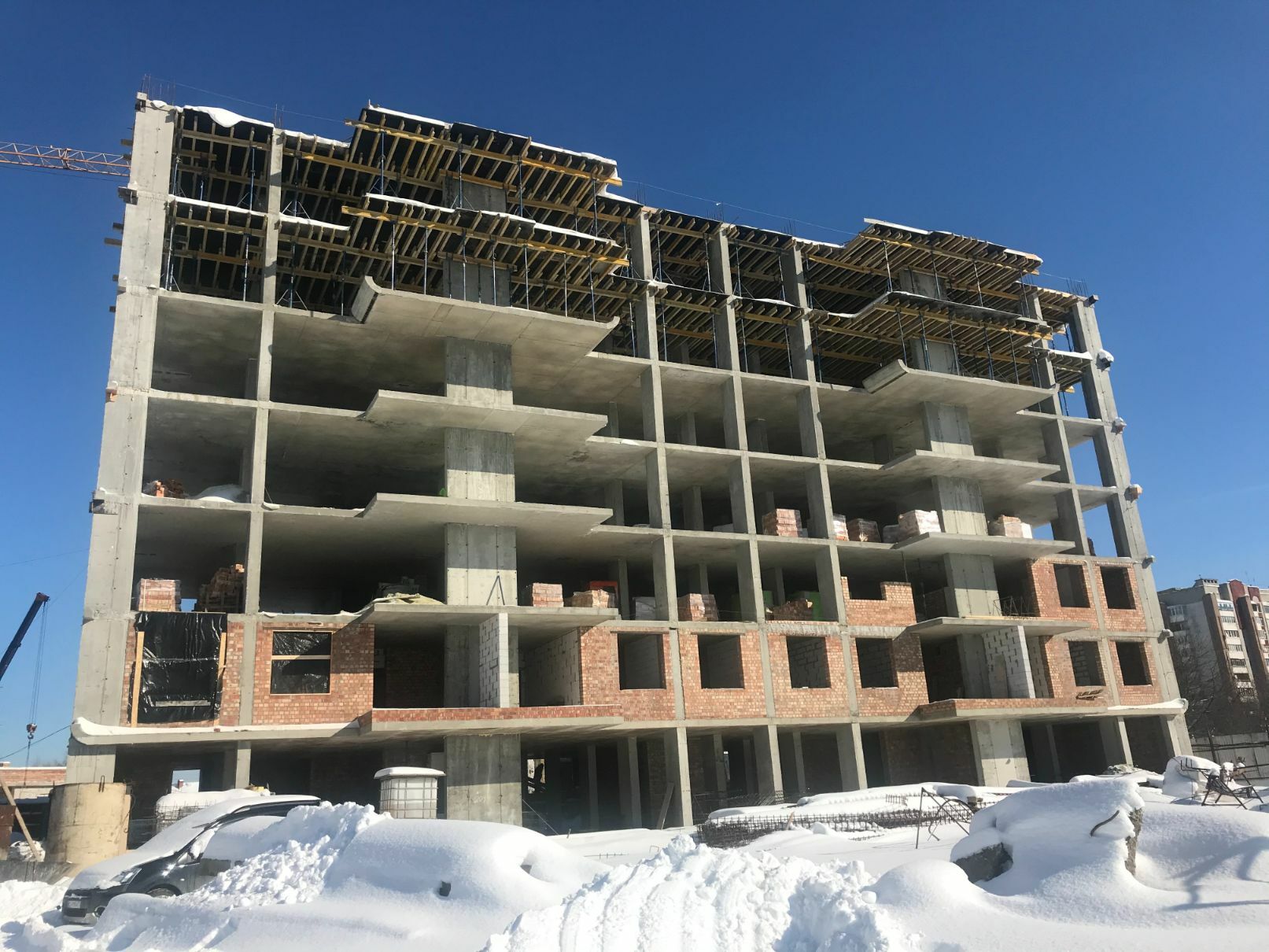 Ход строительства ЖК R2 Residence, фев, 2021 год