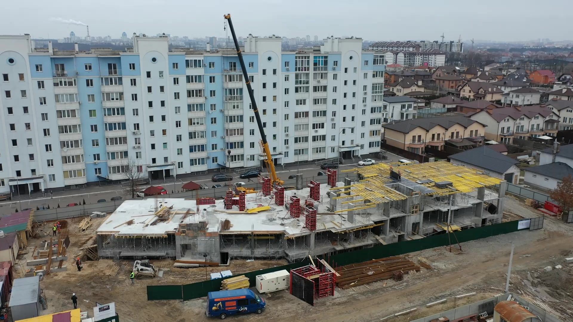 Хід будівництва ЖК Антрацит, січ, 2021 рік