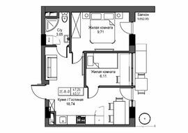 2-кімнатна 40.51 м² в ЖМ ARTVILLE від 21 550 грн/м², смт Авангард
