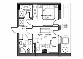 1-кімнатна 34.99 м² в ЖМ ARTVILLE від 23 300 грн/м², смт Авангард