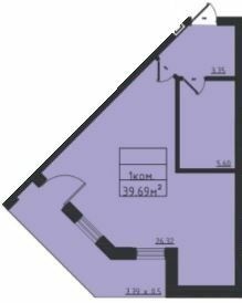 1-кімнатна 39.69 м² в ЖК Avinion від 21 500 грн/м², Одеса