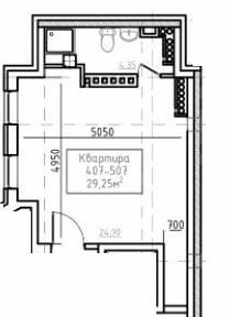 1-кімнатна 29.25 м² в ЖК City House History від 31 900 грн/м², Одеса
