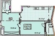 1-кімнатна 58.78 м² в ЖК Costa fontana від 29 700 грн/м², Одеса