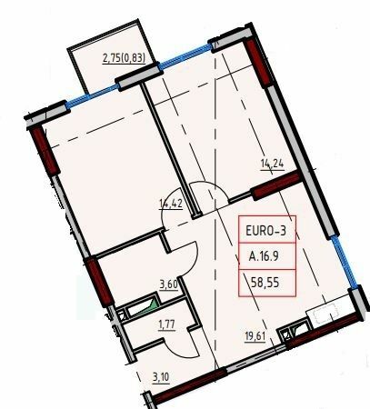 2-кімнатна 58.55 м² в ЖК ITown від 32 950 грн/м², Одеса
