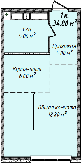 Студия 34.8 м² в ЖК Mandarin ART от 31 500 грн/м², Одесса