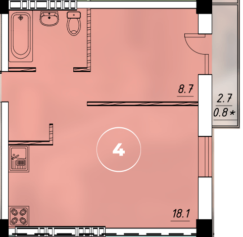 1-кімнатна 35.6 м² в ЖК Via Roma від 20 350 грн/м², Одеса