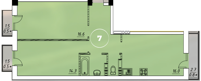 2-кімнатна 60.1 м² в ЖК Via Roma від 20 600 грн/м², Одеса