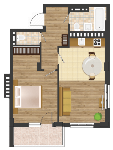 1-кімнатна 55.8 м² в ЖК Золота Ера від 25 150 грн/м², с. Крижанівка