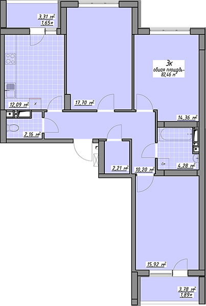 3-кімнатна 82.46 м² в ЖК Одеські традиції від 26 950 грн/м², Одеса