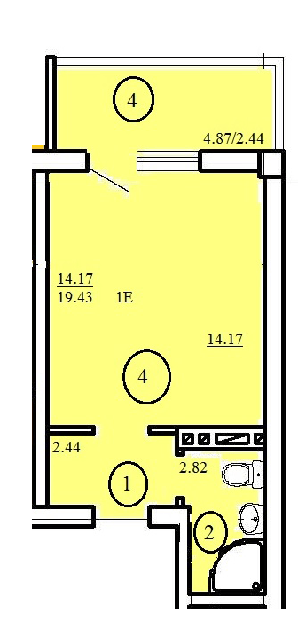 1-кімнатна 19.43 м² в ЖК Одеський двір від 13 350 грн/м², Одеса