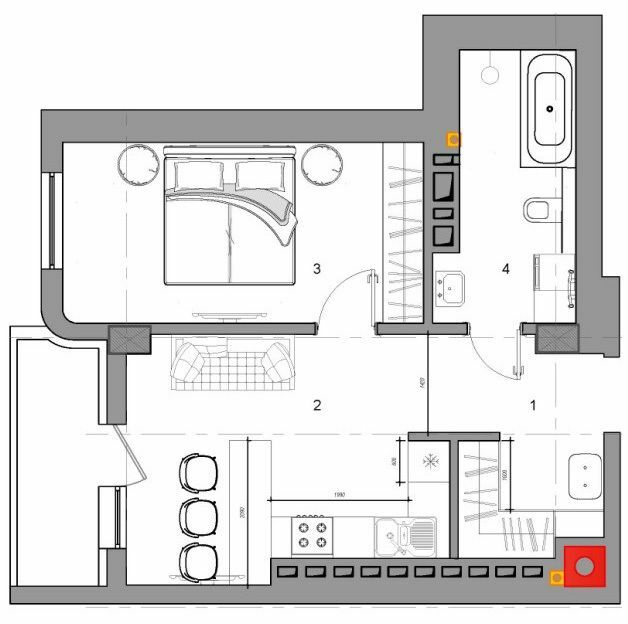 1-кімнатна 45.7 м² в КБ Graf від 71 650 грн/м², Одеса