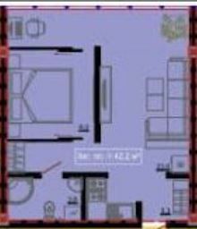 1-комнатная 42.2 м² в ГЖК Русь от 10 450 грн/м², г. Белгород-Днестровский