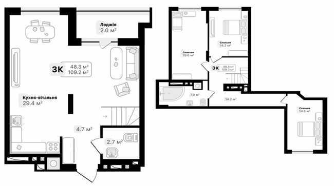 Двухуровневая 109.2 м² в ЖК Auroom City от 22 350 грн/м², Львов
