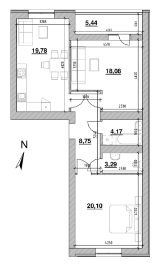 2-кімнатна 79.61 м² в ЖК Шенген від 27 609 грн/м², Львів