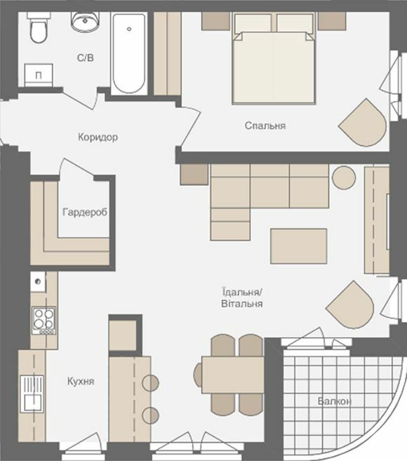 1-комнатная 64.95 м² в ЖК Villa Magnolia от 29 750 грн/м², Львов