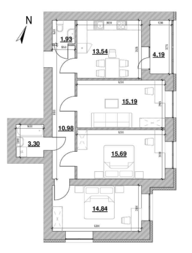 3-кімнатна 79.66 м² в ЖК Шенген від 20 425 грн/м², Львів