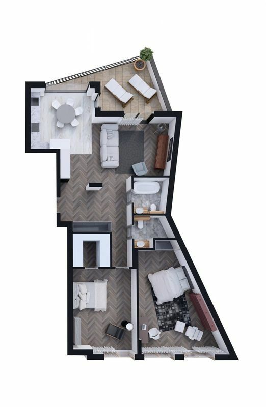 2-кімнатна 107.26 м² в КБ Мій на Куликівській від 44 550 грн/м², Львів