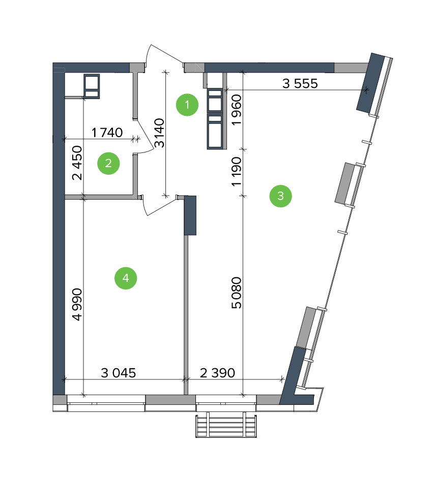 1-кімнатна 53.95 м² в ЖК Метрополіс від 43 216 грн/м², Київ
