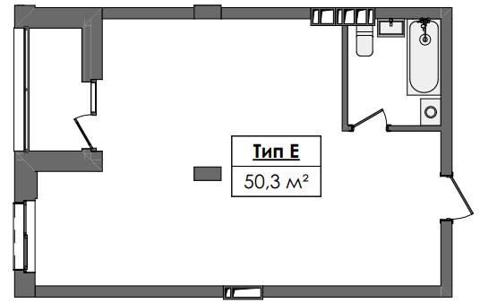 1-комнатная 50.3 м² в ЖК Жовтневый от 40 200 грн/м², Днепр