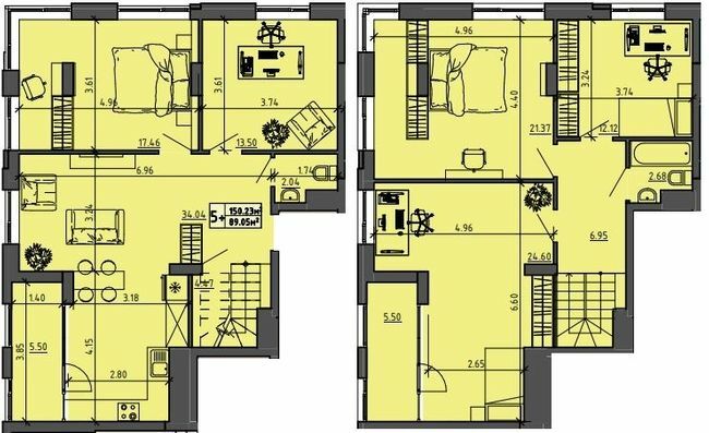 Дворівнева 150.23 м² в ЖК на вул. Винниченко, 8а від 16 800 грн/м², Тернопіль
