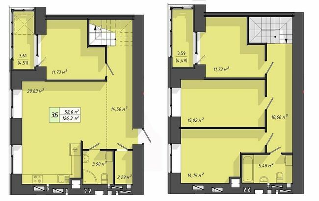 Дворівнева 126.3 м² в ЖК Львівський від 17 000 грн/м², Тернопіль