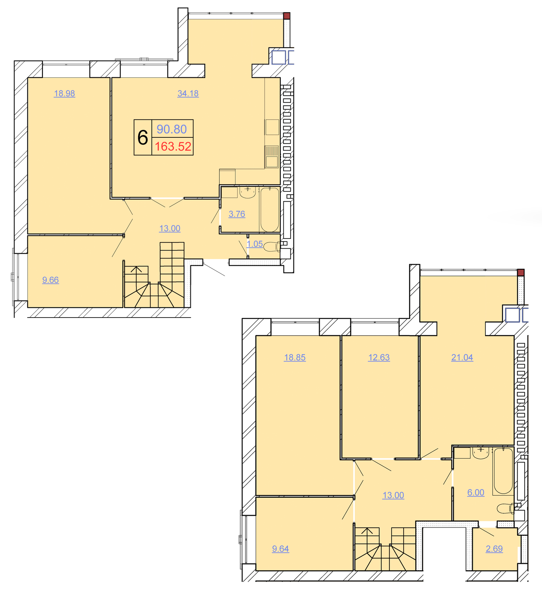 Двухуровневая 163.52 м² в ЖК Avila Lux II от 19 000 грн/м², Хмельницкий