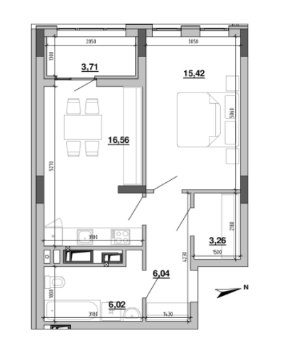 1-комнатная 51.01 м² в ЖК Містечко Підзамче от 21 239 грн/м², Львов