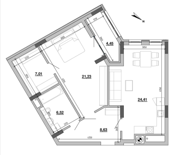 1-комнатная 72.25 м² в ЖК Містечко Підзамче от 26 353 грн/м², Львов