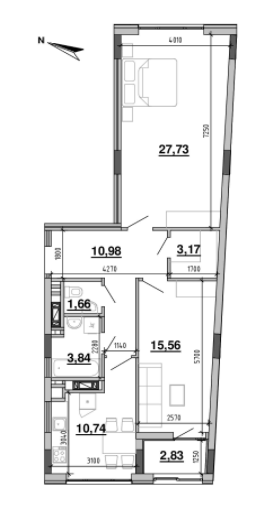 2-комнатная 76.51 м² в ЖК Містечко Підзамче от 27 701 грн/м², Львов