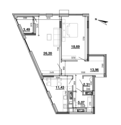 2-комнатная 81.15 м² в ЖК Містечко Підзамче от 26 954 грн/м², Львов
