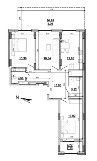 3-комнатная 98.33 м² в ЖК Містечко Підзамче от 21 166 грн/м², Львов