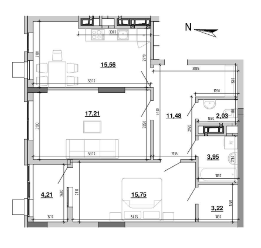 2-комнатная 73.41 м² в ЖК Містечко Підзамче от 30 335 грн/м², Львов