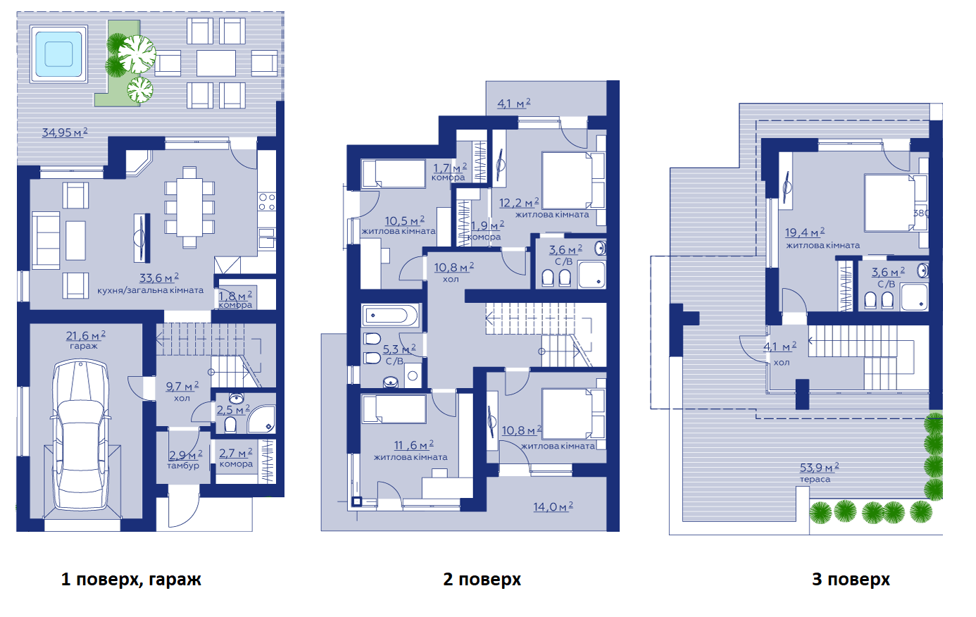 Дуплекс 175.7 м² в КП City Villa Club от 16 790 грн/м², с. Волчинец