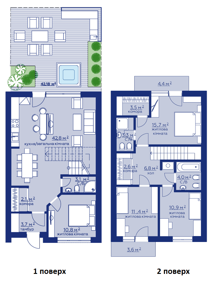 Таунхаус 123.1 м² в КП City Villa Club от 12 591 грн/м², с. Волчинец