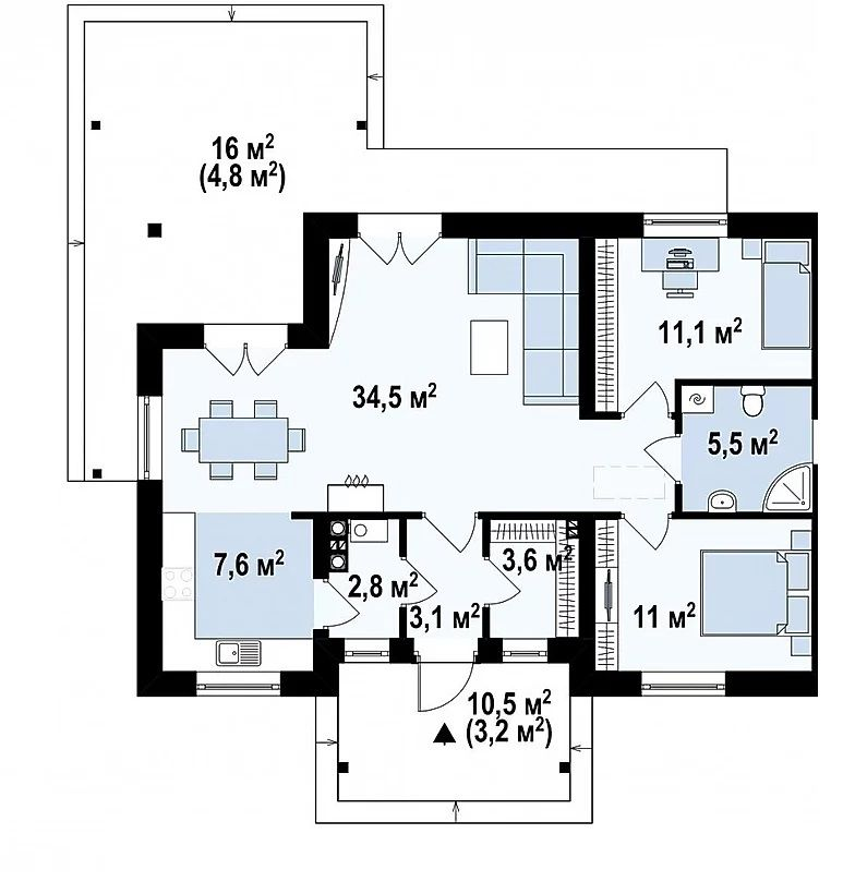Котедж 102 м² в КМ Green Kvartal від 27 451 грн/м², с. Осещина