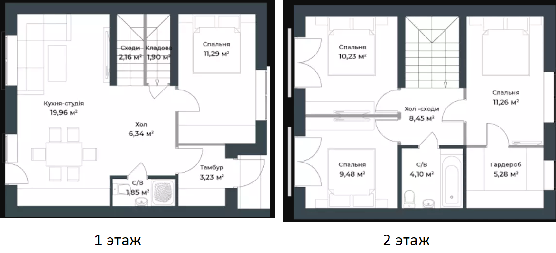 Таунхаус 95.5 м² в Таунхауси Idilika Home від 21 990 грн/м², м. Буча