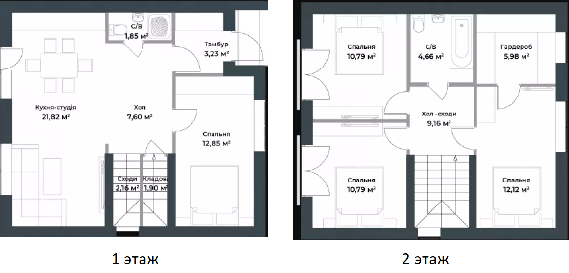 Таунхаус 104.9 м² в Таунхауси Idilika Home від 20 782 грн/м², м. Буча