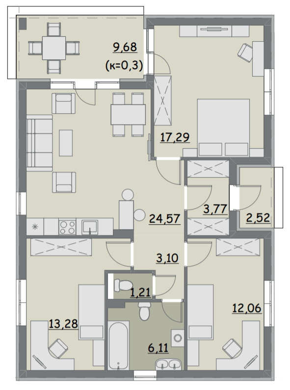 Котедж 85.1 м² в КМ Щасливий Хутірок від 21 034 грн/м², с. Гнідин