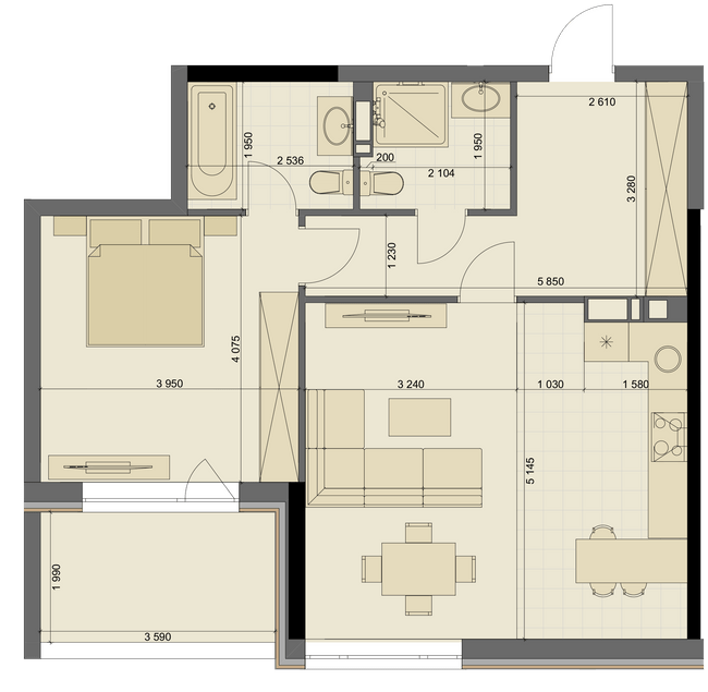 2-комнатная 71.05 м² в ЖК High Hills от 44 050 грн/м², Харьков